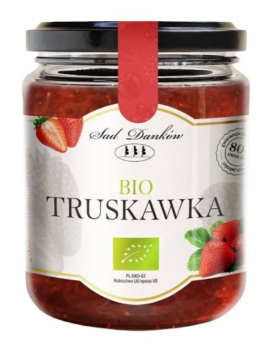 TRUSKAWKA 80 % Z CUKREM TRZCINOWYM BIO 270 g - SAD DANKÓW #1
