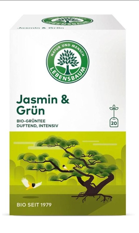 HERBATA ZIELONA JAŚMINOWA EKSPRESOWA BIO (20 x 1,5 g) 30 g - LEBENSBAUM #1