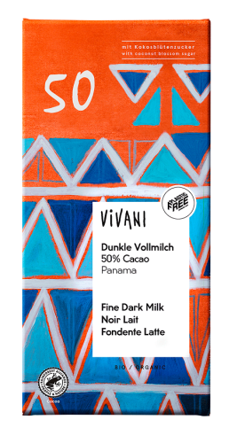 CZEKOLADA MLECZNA GORZKA 50 % KAKAO BIO 80 g - VIVANI #1