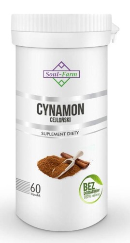 CYNAMON CEJLOŃSKI EKSTRAKT 60 KAPSUŁEK (400 mg) - SOUL FARM #1