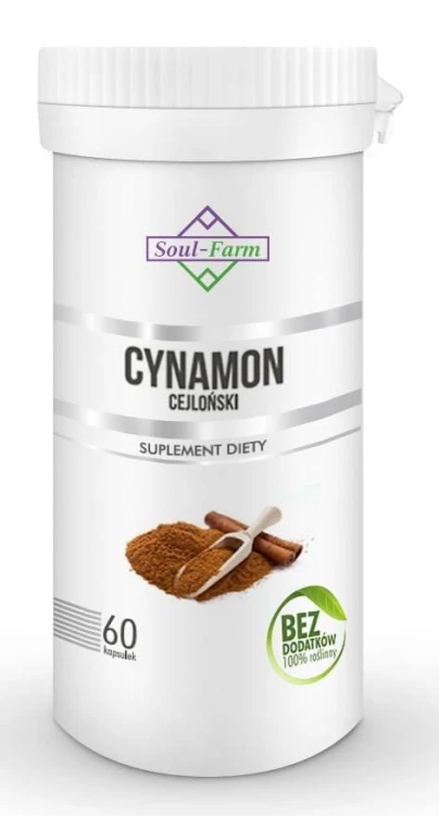 CYNAMON CEJLOŃSKI EKSTRAKT 60 KAPSUŁEK (400 mg) - SOUL FARM #1