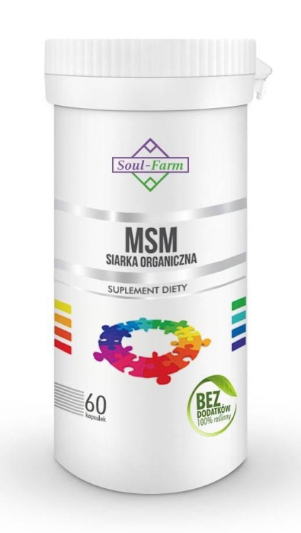 MSM SIARKA ORGANICZNA 60 KAPSUŁEK (650 mg) - SOUL FARM #1