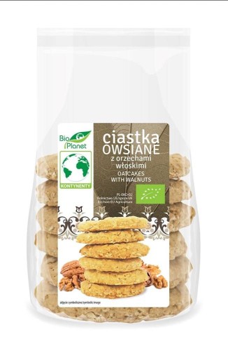 CIASTKA OWSIANE Z ORZECHAMI WŁOSKIMI BIO 170 g - BIO PLANET #1