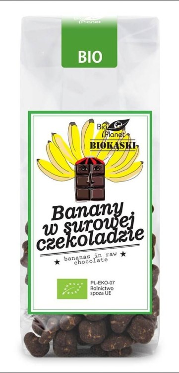BANANY W SUROWEJ CZEKOLADZIE BIO 100 g - BIO PLANET #1