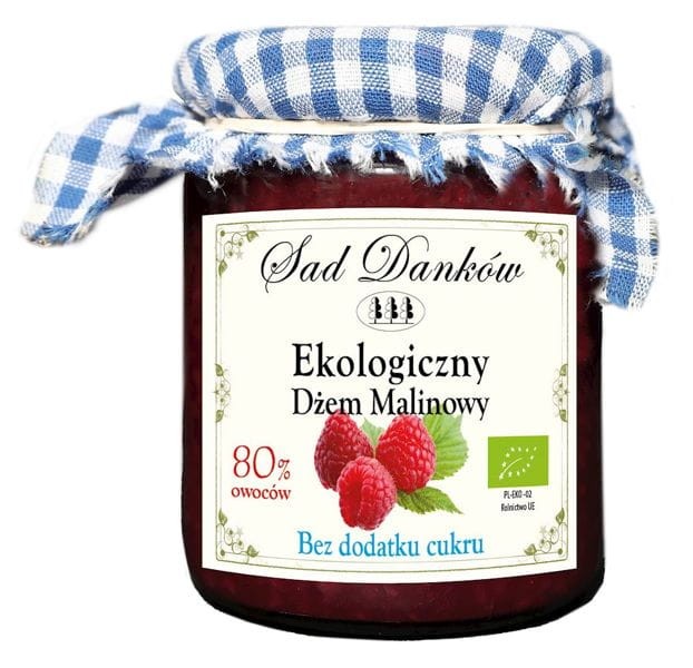 Ekologiczny dżem malinowy bez dodatku cukru 260 g - Sad Danków #1
