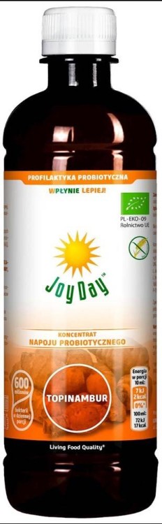 KONCENTRAT NAPOJU PROBIOTYCZNEGO TOPINAMBUR BEZGLUTENOWY BIO 500 ml - JOY DAY #1