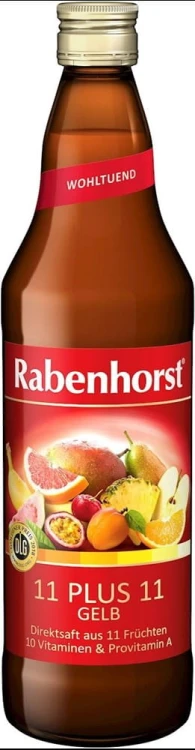 SOK WIELOOWOCOWY (ŻÓŁTY) MULTIWITAMINA 11 PLUS 11 NFC 750 ml - RABENHORST #1