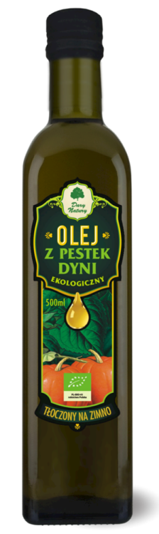 OLEJ Z PESTEK DYNI TŁOCZONY NA ZIMNO BIO 500 ml - DARY NATURY #1