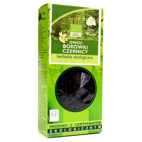 HERBATKA OWOC BORÓWKI CZERNICY BIO 100 g - DARY NATURY #1