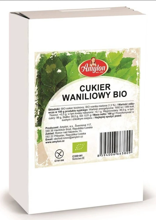 CUKIER WANILIOWY BIO 100 g - AMYLON #1