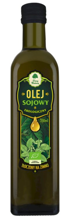 OLEJ SOJOWY TŁOCZONY NA ZIMNO BIO 250 ml - DARY NATURY #1