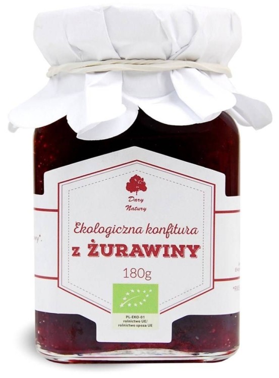 KONFITURA Z ŻURAWINY BIO 180 g - DARY NATURY #1