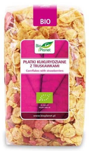 Płatki kukurydziane z truskawkami BIO 250g - Bio Planet #1