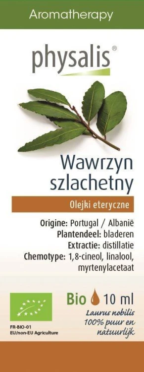 OLEJEK ETERYCZNY WAWRZYN SZLACHETNY (LAURIER) BIO 10 ml - PHYSALIS #1