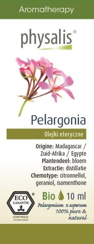 OLEJEK ETERYCZNY PELARGONIA (GERANIUM) ECO 10 ml - PHYSALIS #1