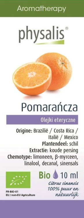 OLEJEK ETERYCZNY POMARAŃCZA CHIŃSKA (SINAASAPPEL) BIO 10 ml - PHYSALIS #1