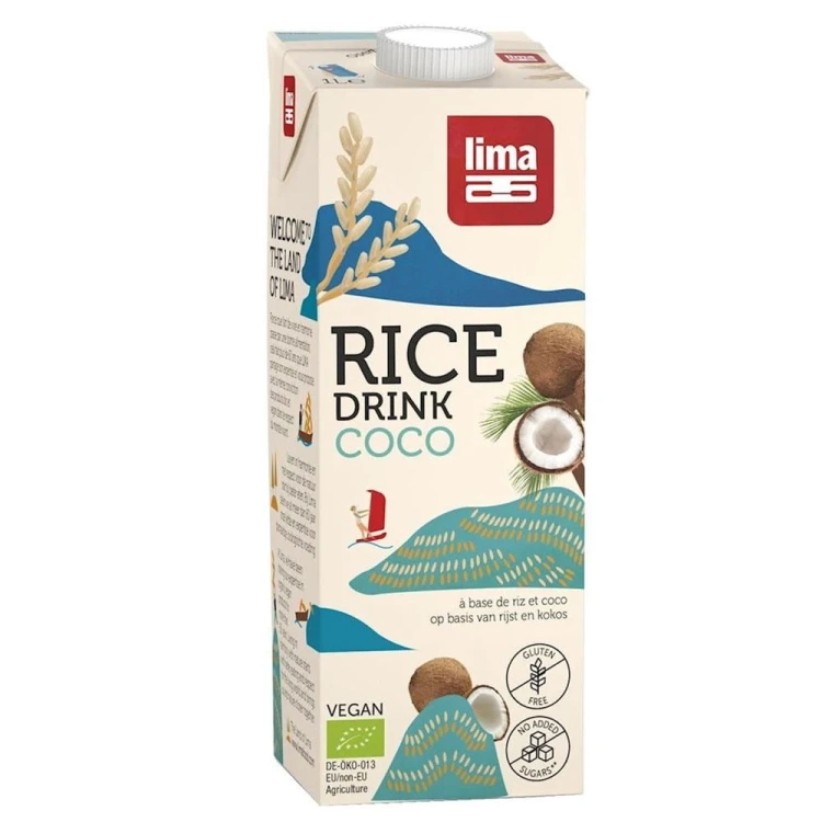 NAPÓJ RYŻOWO - KOKOSOWY BEZ DODATKU CUKRÓW BEZGLUTENOWY BIO 1 L - LIMA #1