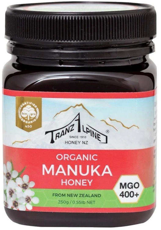 MIÓD MANUKA MGO 400+ BIO 250 g - TRANZALPINE #1