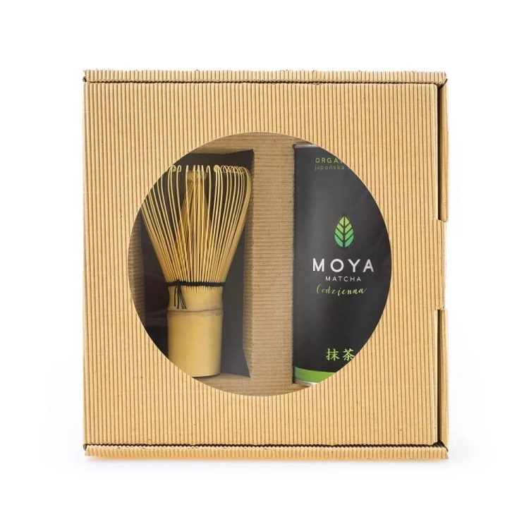 ZESTAW HERBATA ZIELONA MATCHA CODZIENNA JAPOŃSKA BIO 30 g & MIOTEŁKA BAMBUSOWA CHASEN - MOYA MATCHA #1