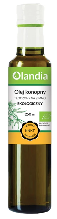 OLEJ Z KONOPI TŁOCZONY NA ZIMNO BIO 250 ml - OLANDIA #1