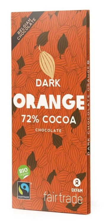 CZEKOLADA GORZKA Z KAWAŁKAMI POMARAŃCZY FAIR TRADE BIO 100 g - OXFAM #1