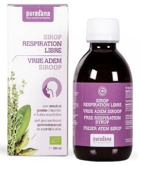 SYROP NA STAN ZAPALNY GÓRNYCH DRÓG ODDECHOWYCH BIO 200 ml - PURASANA #1