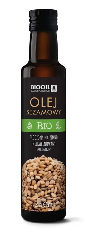OLEJ SEZAMOWY TŁOCZONY NA ZIMNO BIO 250 ml - BIOOIL #1