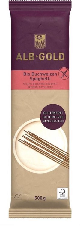 MAKARON (GRYCZANY) SPAGHETTI BEZGLUTENOWY BIO 500 g - ALB GOLD (ALB NATUR) #1