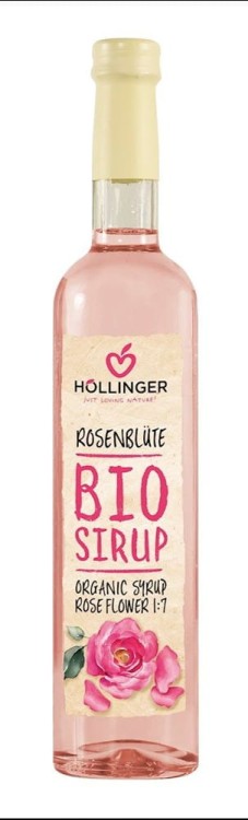 SYROP O SMAKU RÓŻANYM BIO 500 ml - HOLLINGER #1