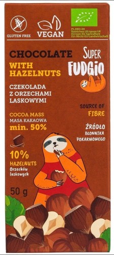 CZEKOLADA Z ORZECHAMI LASKOWYMI BEZGLUTENOWA BIO 50 g - ME GUSTO (SUPER FUDGIO) #1