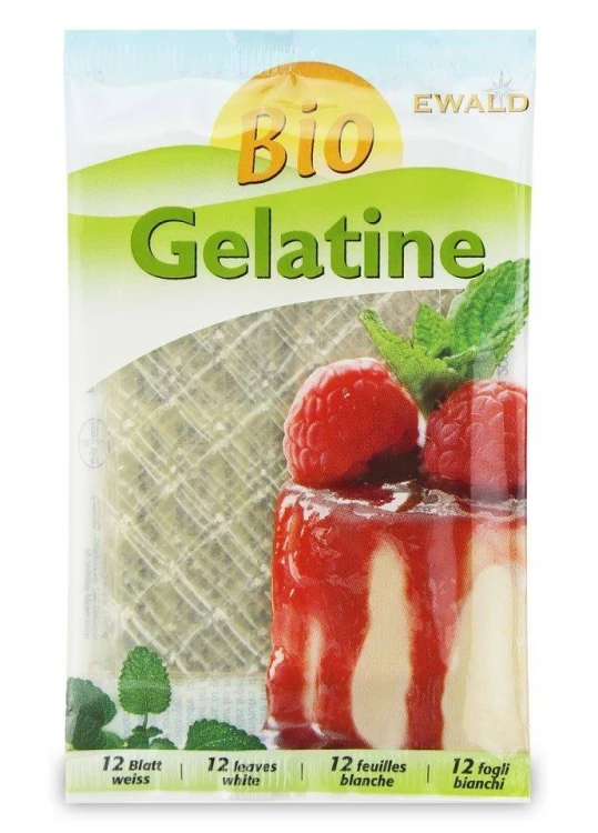ŻELATYNA W LISTKACH (12 LISTKÓW) BIO 20 g - EWALD #1