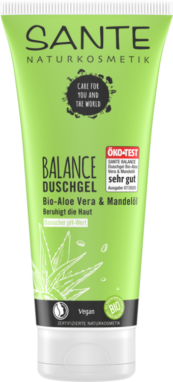 ŻEL POD PRYSZNIC BALANCE ALOES I OLEJEK MIGDAŁOWY ECO 200 ml - SANTE #1