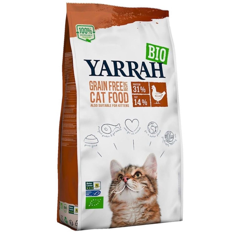 (DLA KOTA I KOCIĄT) KARMA Z KURCZAKIEM I GROSZKIEM BIO 800 g -  YARRAH #1
