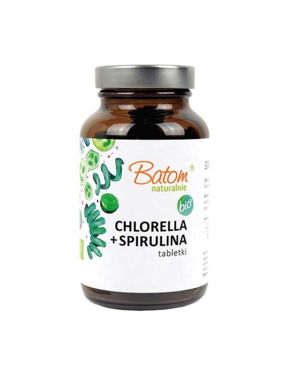 CHLORELLA + SPIRULINA BIO 300 TABLETEK 120 g (400 mg) – BATOM #1