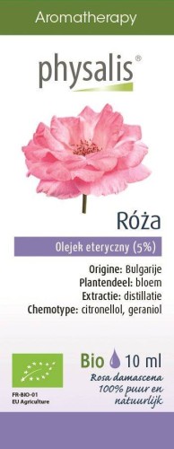 OLEJEK ETERYCZNY RÓŻA DAMASCEŃSKA (ROOS) BIO 10 ml - PHYSALIS #1