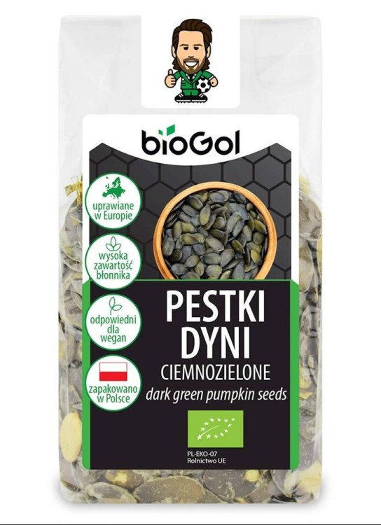 PESTKI DYNI CIEMNOZIELONE (UPRAWIANE W EUROPIE) BIO 150 g - BIOGOL #1