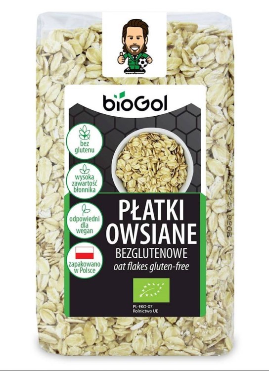 PŁATKI OWSIANE BEZGLUTENOWE BIO 300 g - BIOGOL #1