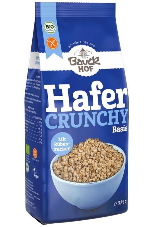 CRUNCHY OWSIANE BEZGLUTENOWE BIO 325 g - BAUCK HOF #1