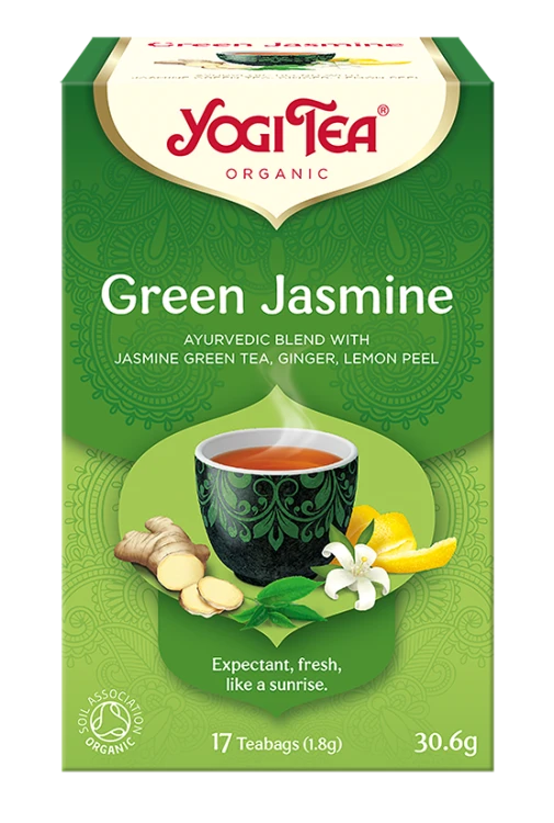 HERBATA ZIELONA JAŚMINOWA (GREEN JASMINE) BIO (17 x 1,8 g) 30,6 g - YOGI TEA #1