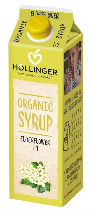 SYROP O SMAKU KWIATÓW CZARNEGO BZU BIO 1 L - HOLLINGER #1