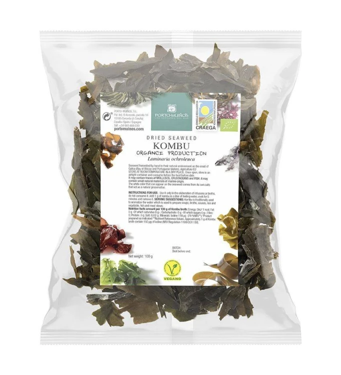 ALGI MORSKIE SUSZONE - KOMBU BIO 100 g (TOREBKA FOLIOWA) - PORTO MUINOS #1