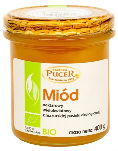 MIÓD NEKTAROWY WIELOKWIATOWY BIO 400 g - PASIEKA PUCER #1
