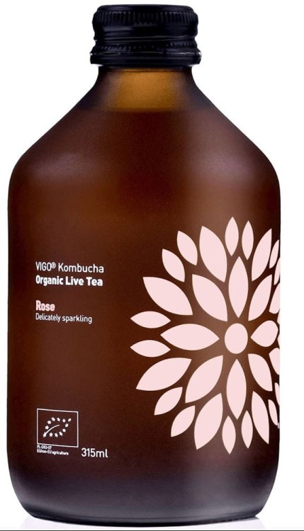KOMBUCHA RÓŻANA BEZGLUTENOWA BIO 330  ml - VIGO #1
