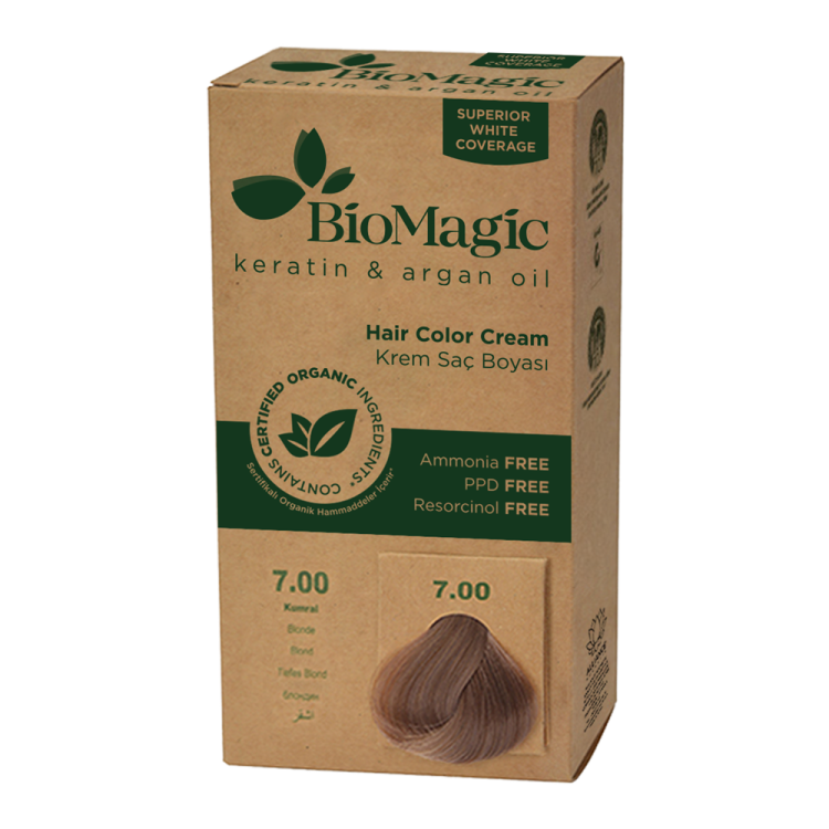 FARBA DO WŁOSÓW BLOND (7.00) 250 g - BIOMAGIC #1