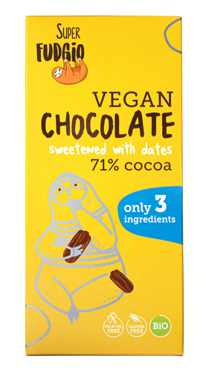 CZEKOLADA SŁODZONA DAKTYLAMI BEZGLUTENOWA BIO 80 g - ME GUSTO (SUPER FUDGIO) #1