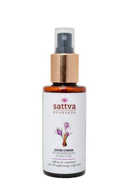 WCIERKA DO SKÓRY GŁOWY WZMACNIAJĄCA SZAFRAN I CYNAMON 100 ml - SATTVA #1
