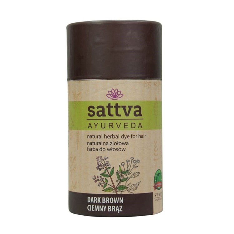 HENNA CIEMNY BRĄZ ECO 150 g - SATTVA #1