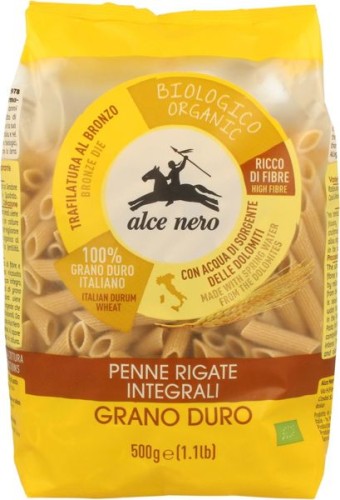 Makaron (semolinowy razowy) penne BIO  500g - Alce Nero #1