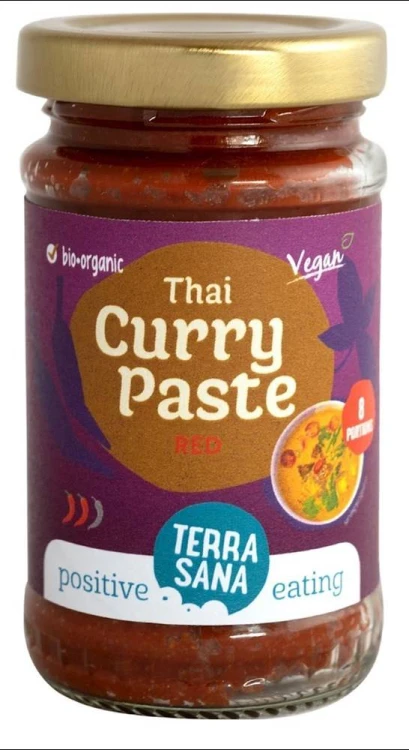 PASTA TAJSKA CZERWONE CURRY BIO 120 g - TERRASANA #1