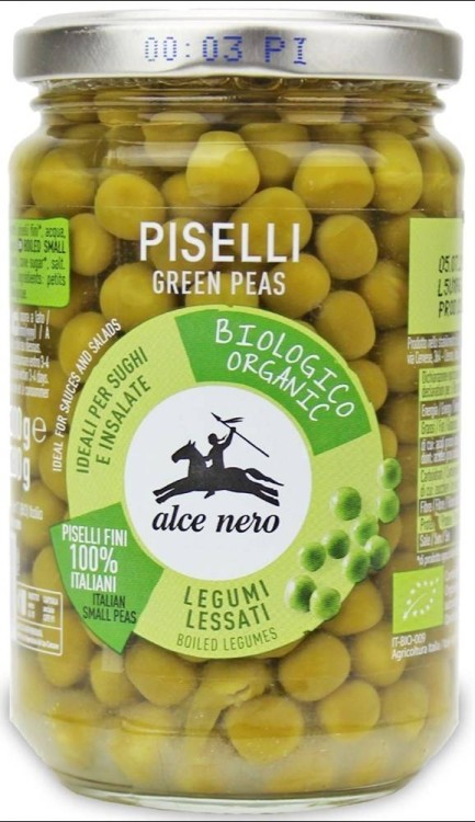 GROSZEK ZIELONY W ZALEWIE BIO 300 g (200 g) (SŁOIK) - ALCE NERO #1
